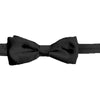 One Dozen Pretied Banded Bow Ties - Black