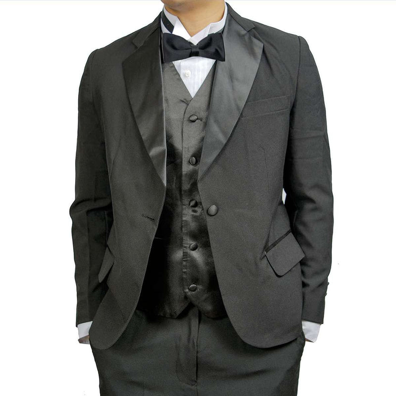Men's 2 Piece Tuxedo w/Notch Jacket & Adjustable Pants, Poly/Wool