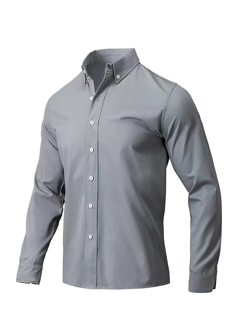 Men's Full Size Collared Neck Button Down Shirt Plus Size – Tuxedo