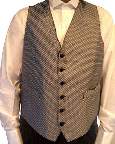 Mens Silver Threads Tuxedo Vest - LG 38-40