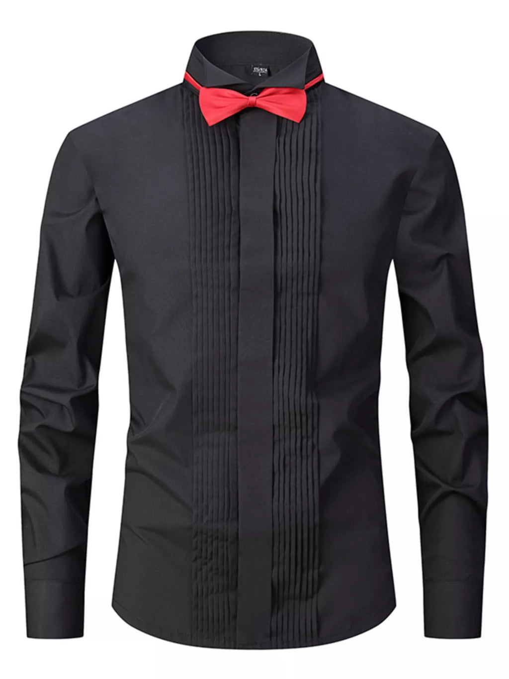 black dress shirt with red bow tie Kids Bow Tie Burgundy & Black Pre-Tied Satin Adjustable