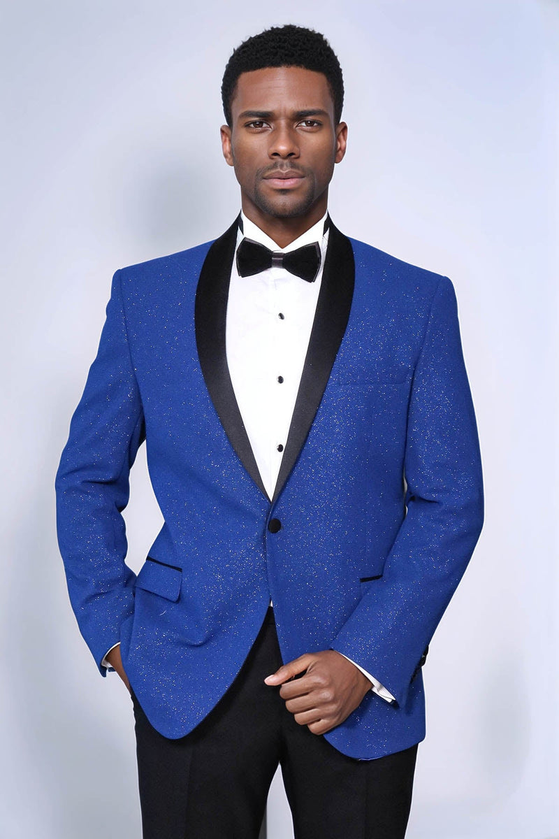 Shawl Lapel Navy Blue Men Dinner Jacket - Wessi, US36