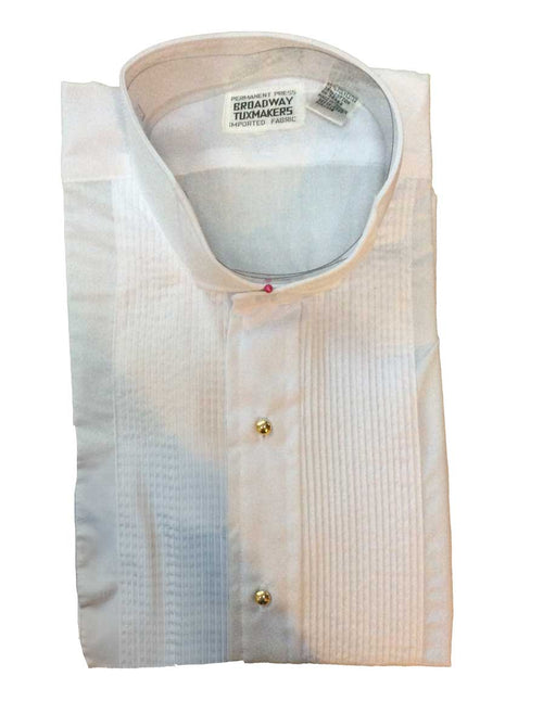 Jr Tuxedo Shirt, Wing Collar & 1/8" Pleats