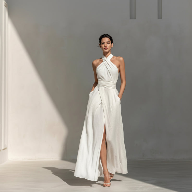 white dress structured Jacket in S / White Skillfully tailored in white lycra crepe Bridal Cleora Strapless Structured Mini