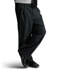 Mens Black Pleated Dress Pants