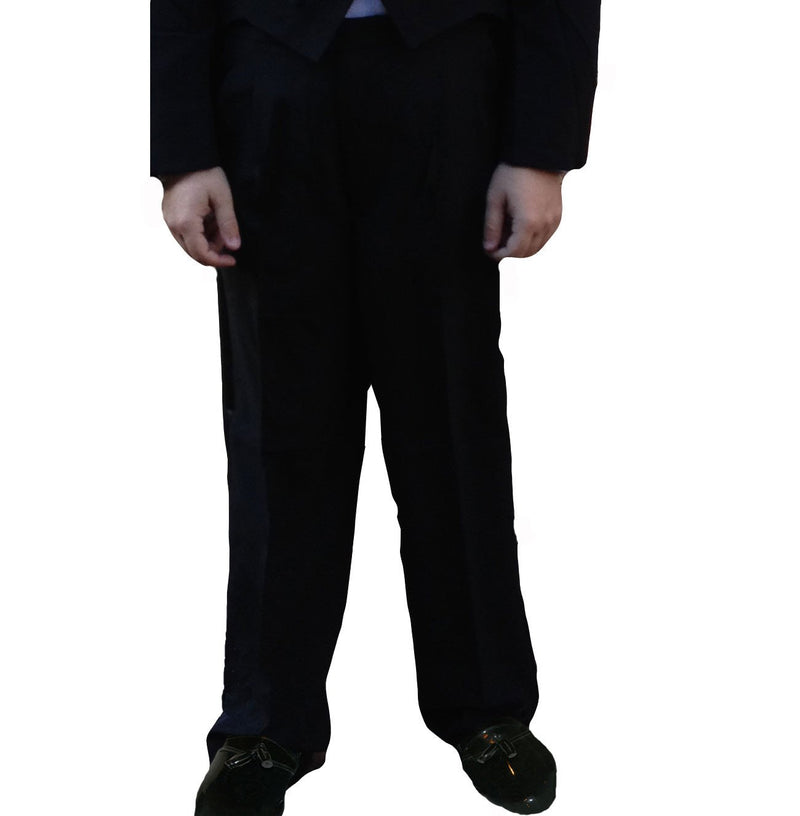 Men's Tuxedo Pants, Non-Pleated Adjustable, Black, Poly/Wool