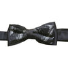 Bow Tie, Adult Pretied Banded, (Black Brocade)