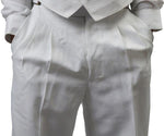 2 Pc - Tuxedo Suit, Shawl Collar White & White Tux Pants