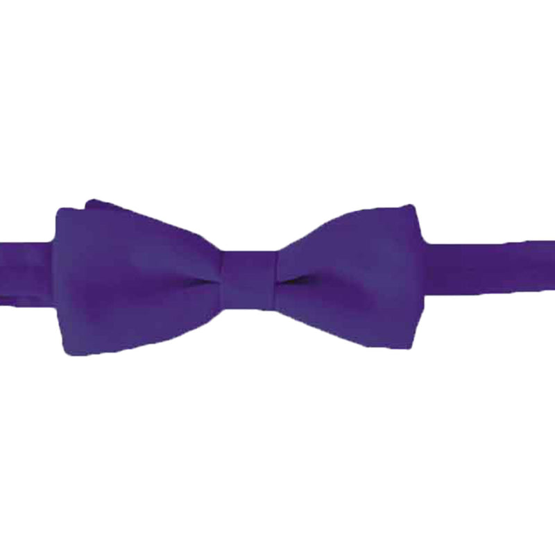 Mens Bow Tie, Pre-tied Banded - Purple