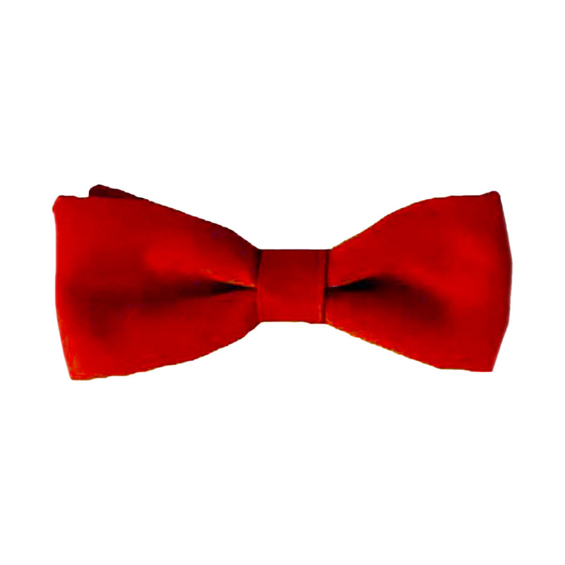 Mens Bow Tie, Pre-tied Banded - Red