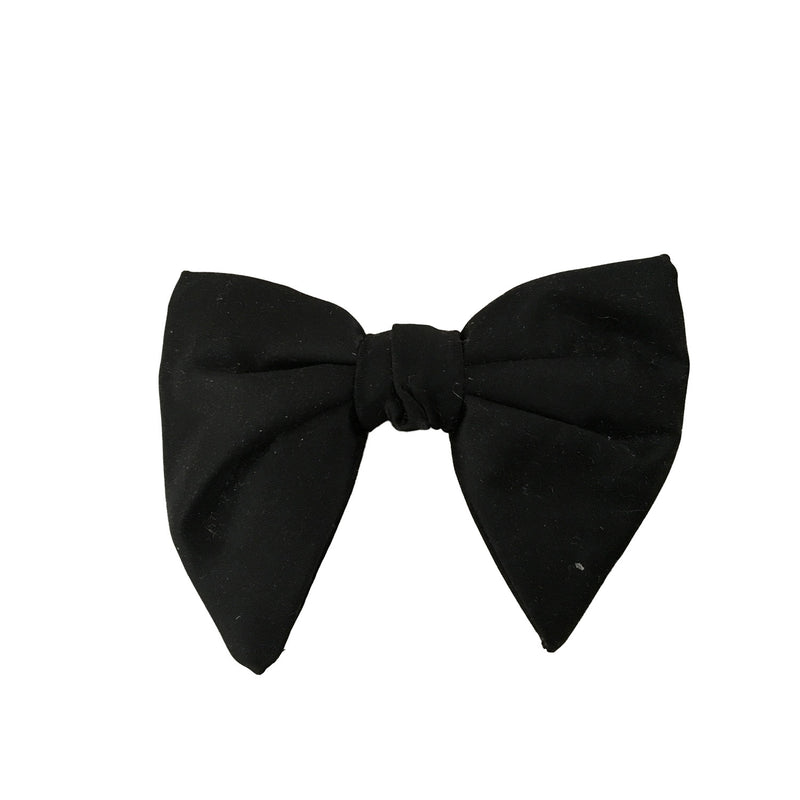 Vintage Black Clip On Bow Tie 1970's