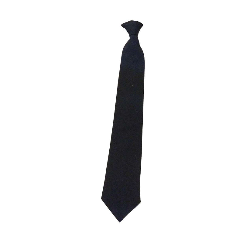 Boys Neck Tie - Black Clip On - Black