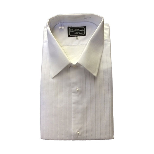 AT Harris Mens White Cotton Tuxedo Shirt