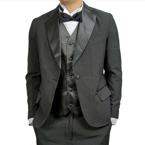 Mens Notch Collar Tuxedo Jacket, Poly/Rayon