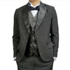 Mens Notch Collar Tuxedo Jacket, Poly/Rayon