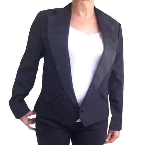 Women's Texas Tuxedo Jacket, Black, Cropped Western-Style