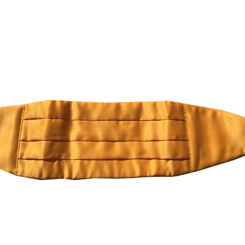 Mens Cornflower Satin-Look Pleated Cummerbund - Cornflower