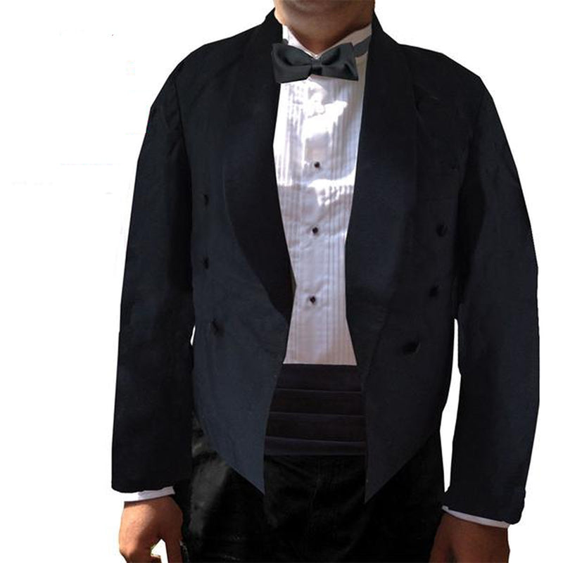 Mens Eton Jacket, Double Breasted Spencer-Style, Polyester