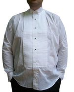 Mens White Tuxedo Shirt, Wing Collar & 1/4" Pleat