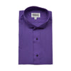 Mens Purple Tuxedo Shirt, Wing Collar & 1/8" Pleats