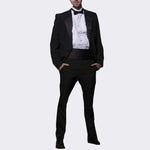 Men's Tuxedo Jacket, Notch Collar, Black, Polyester