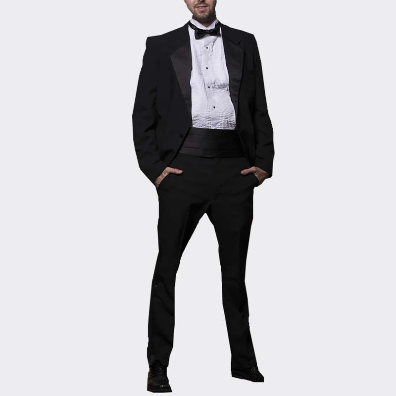 Men's Tuxedo Jacket, Notch Collar, Black, Polyester – Tuxedo Closeouts