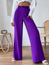 High Waist Wide Leg Pants, Purple