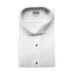 Men's Tuxedo Shirt, Wing Collar & 1/8" Pleats, White