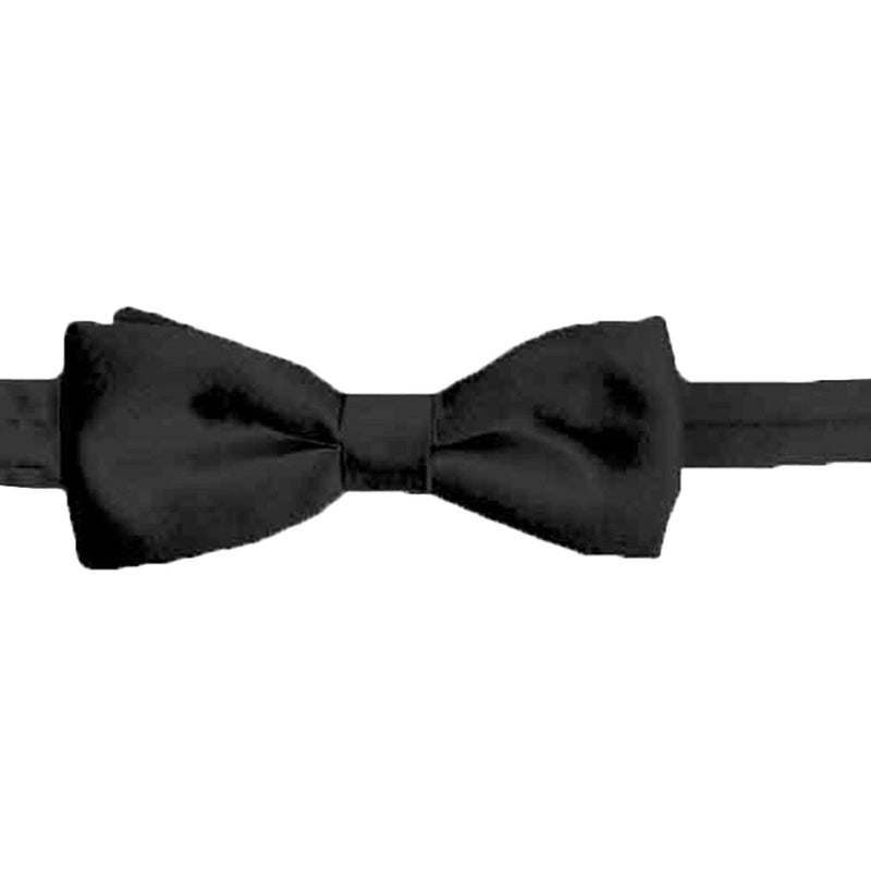 One Dozen Pretied Banded Bow Ties - Black