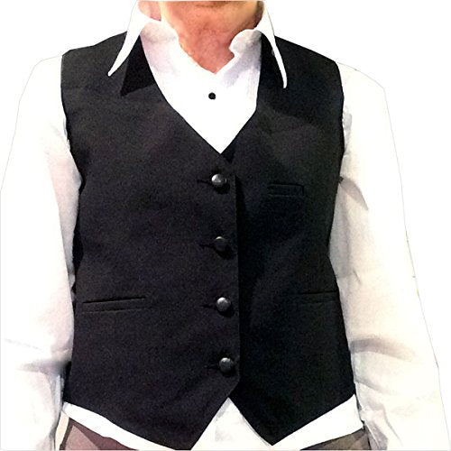 Women's Vest, Black, Satin Back