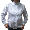 Women's Tuxedo Shirt, White, Wing Collar & 1/4" Pleats