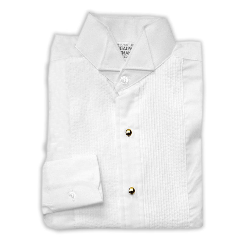Jr Tuxedo Shirt, Wing Collar & 1/8" Pleats