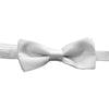 Mens Bow Tie, Pretied Banded (White)