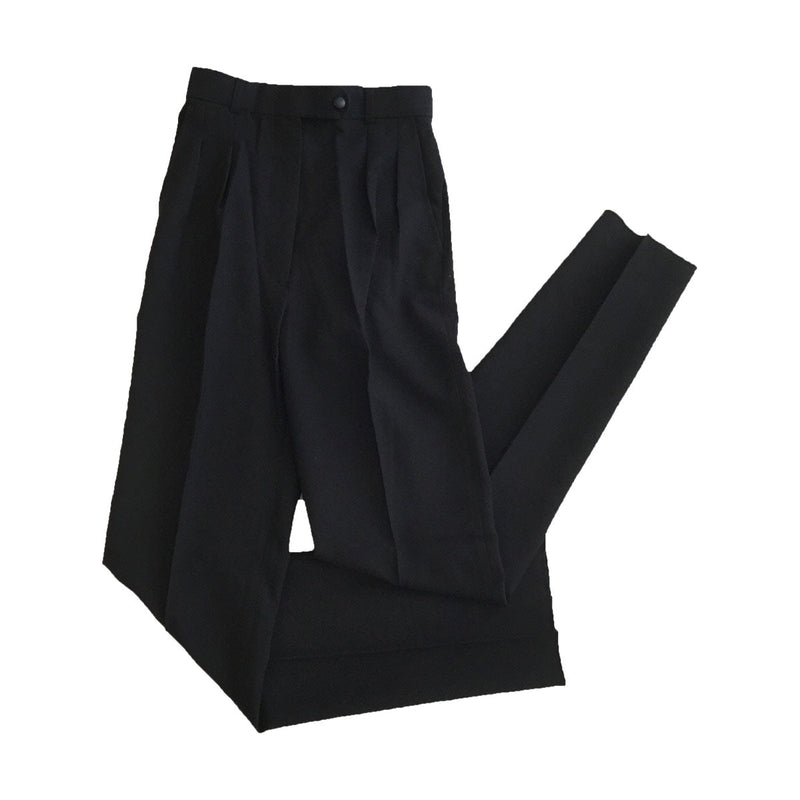 Womens Black Pleated Polyester Dress Pants Womens Black Pleated Polyester Dress Pants