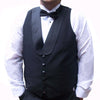 Men's Black Tuxedo Vest with Satin Shawl Collar