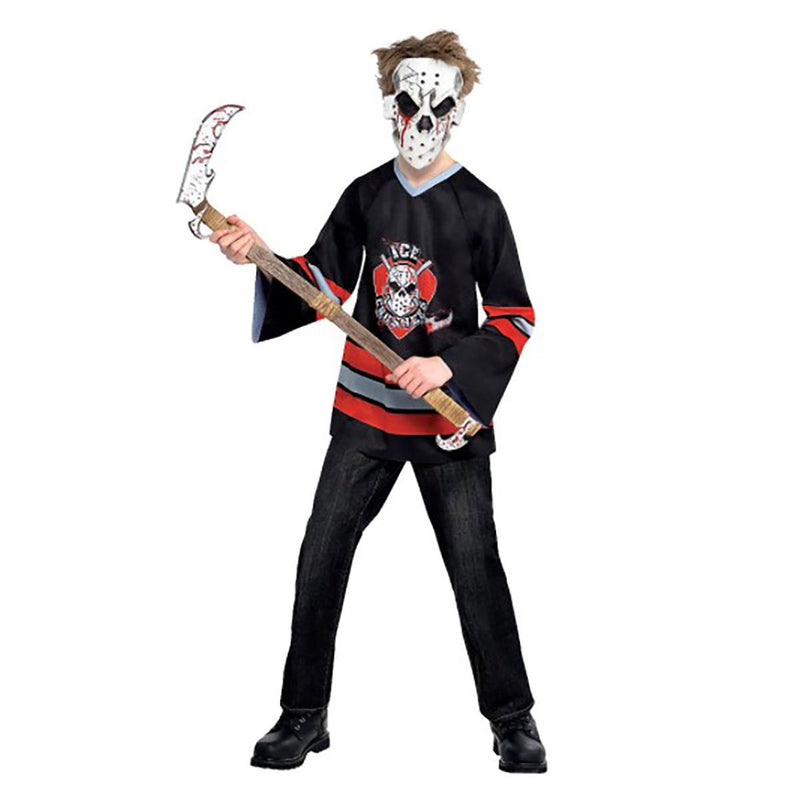 Boys Bloody Face-Off Hockey Costume