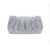 Womens Pleated Satin Evening Clutch