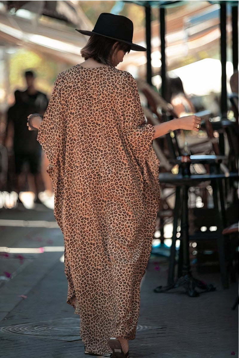 Cheetah Patterned Button-Down Dress