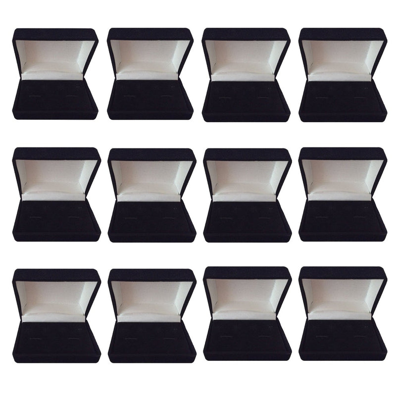 Black Velvet Gift Box for Cuff Links & Studs