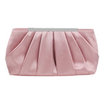 Womens Pleated Satin Evening Clutch