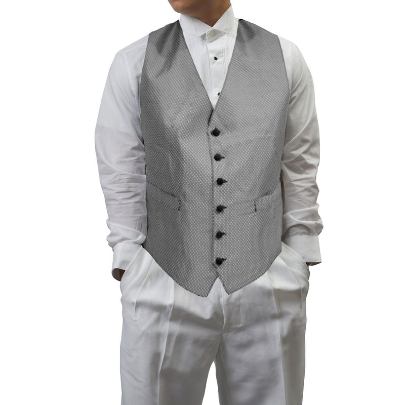 Mens Silver Threads Tuxedo Vest - LG 38-40 - LG