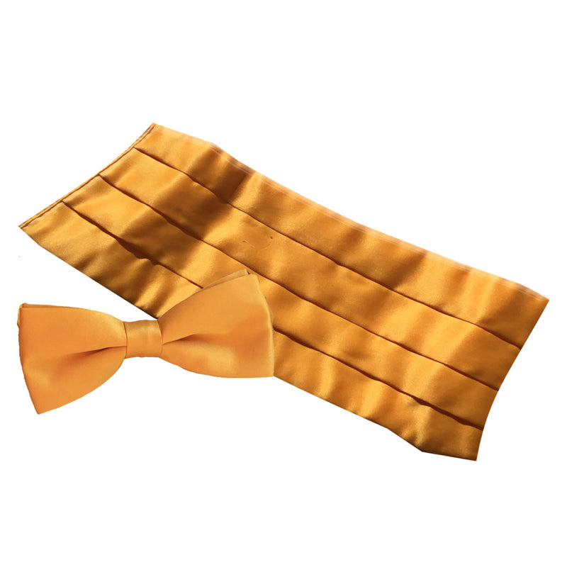 Solid Color Adult Bow Tie & Cummerbund Set