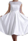 Sleeveless White Fit & Flare Dress