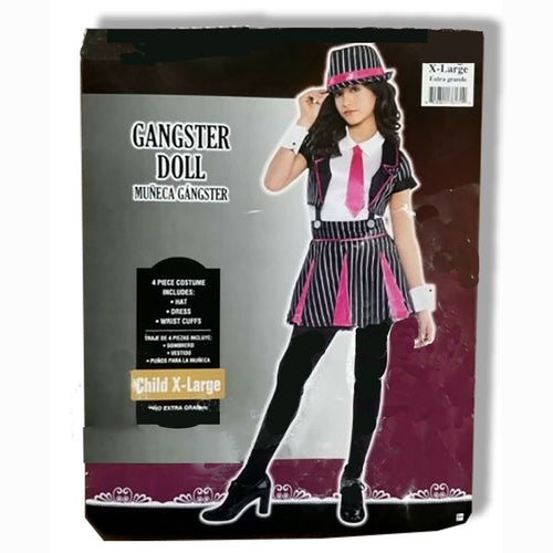Girls Gangster Doll Costume