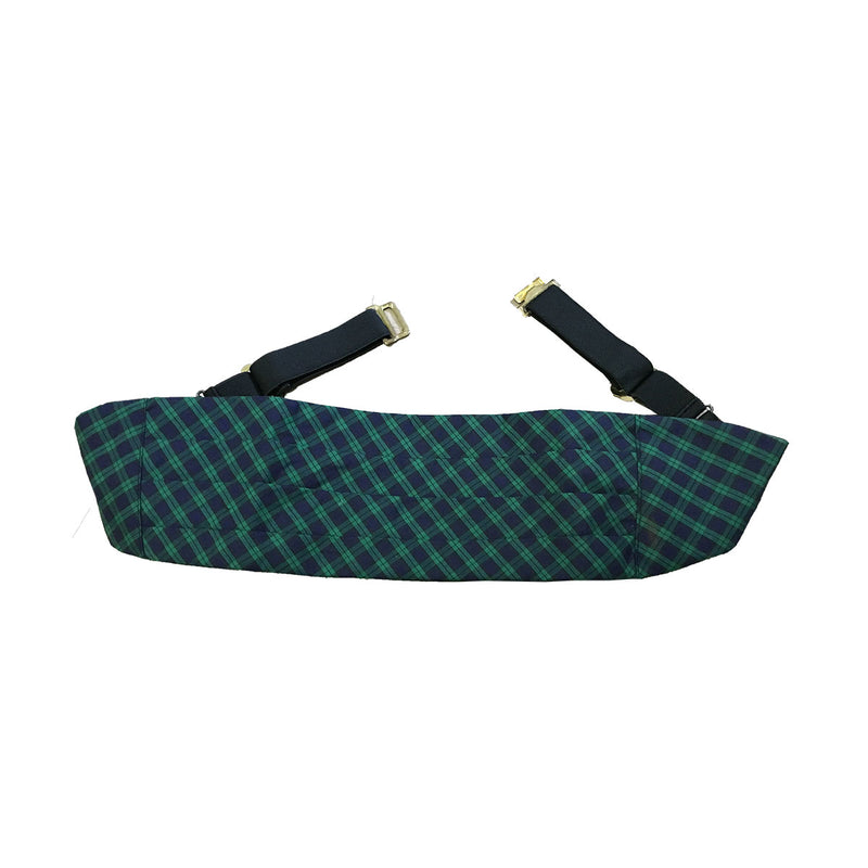 Mens Cummerbunds - Green & Navy Plaid