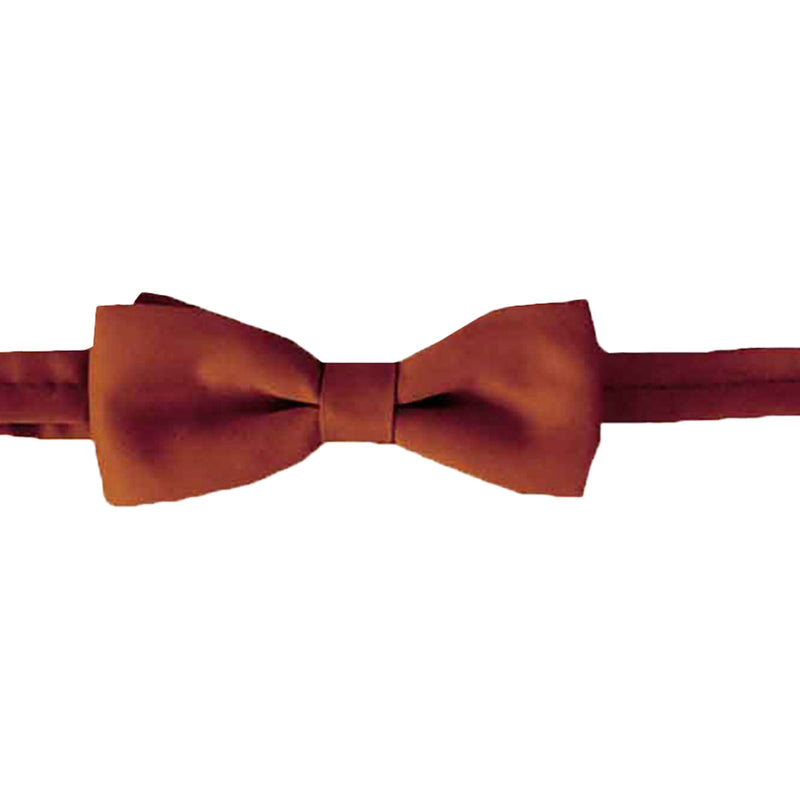 Mens Bow Tie, Pre-tied Banded - Burgundy