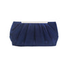 Womens Pleated Satin Evening Clutch