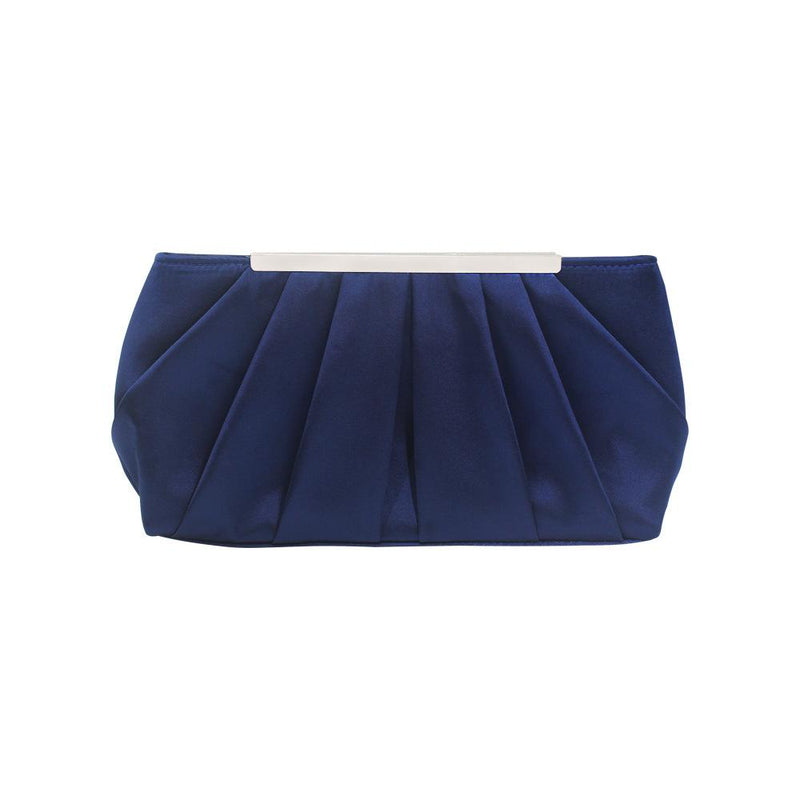 Womens Pleated Satin Evening Clutch