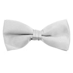 Mens Bow Tie, Pretied Banded (White)
