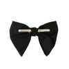 Vintage Black Clip On Bow Tie 1970's